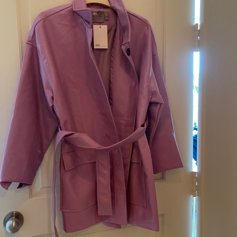 NWT ASOS Faux Leather Trench